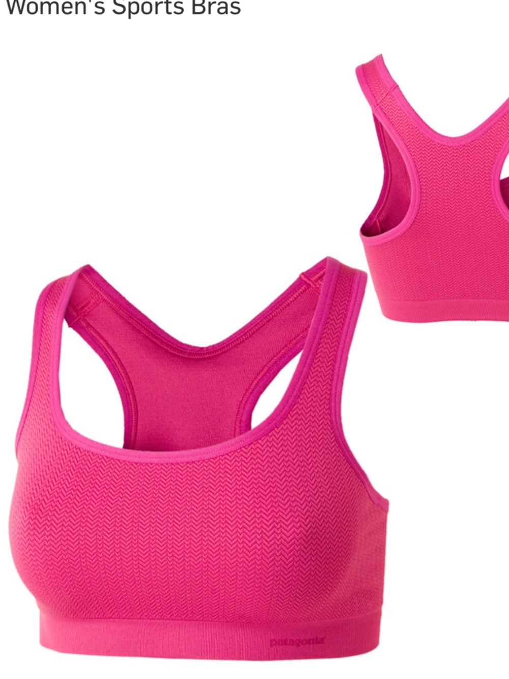 Patagonia Set of 3 Racerback Seamless Sports whites and burgundy Bras